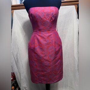 Strapless Pink and Purple Dress